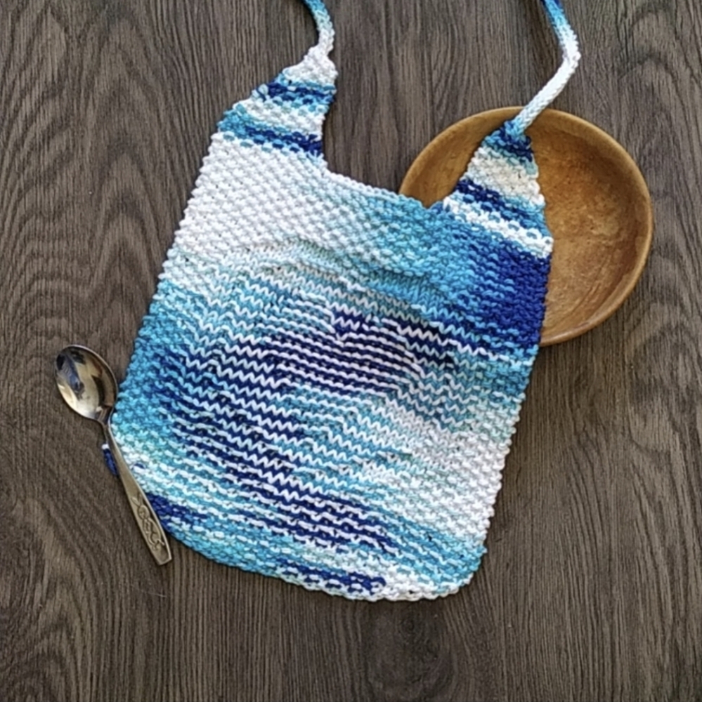 Hand Knit Baby Bib